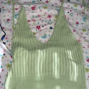 kendall and kylie jenner light green halter top size M